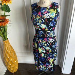 Nicole Miller Floral Knit Sheath Dress